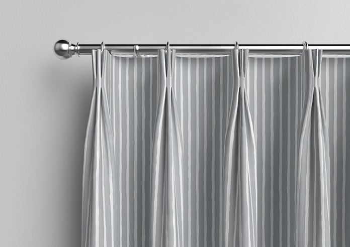 Vintage Stripe, Cool Grey - Made to Measure Curtains - Image 11